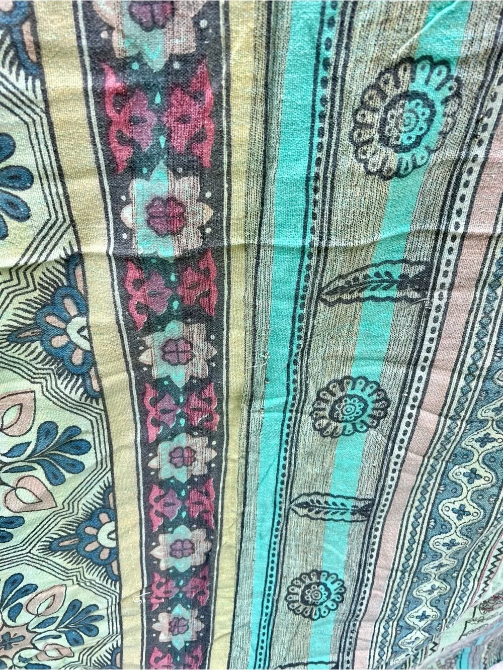 Bohemian Turquoise Striped Picnic Blanket - Home Bath
